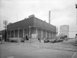 B.C. Electric Sub-Station [under construction at] Main Street and Georgia Street