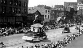 [The "Neverot" Stained Shingles float in the Dominion Day Parade]