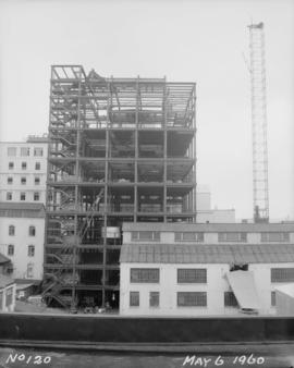 Construction of pan house: exterior view from south