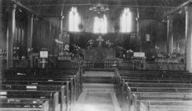 Interior of St. Michael's Anglican Church, decorated for Easter