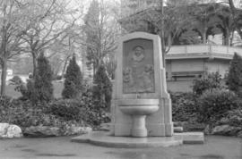 Alexandra Park - Joe Fortes Memorial drinking fountain, front (bandstand behind)