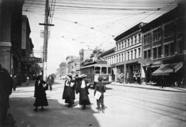 [View of the 700 block Granville Street looking south from Robson Street]
