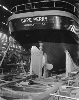 Canadian Fishing Company launching of fish boat "Cape Perry"