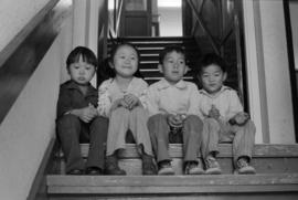 Children at Yu Shan Society, unit block East Pender Street