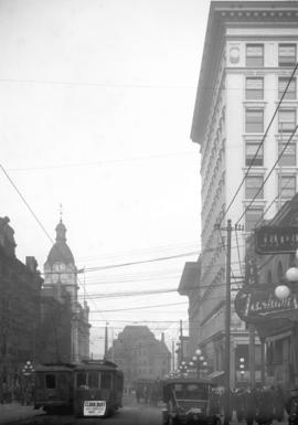 [View of Granville Street, looking north from Pender Street]