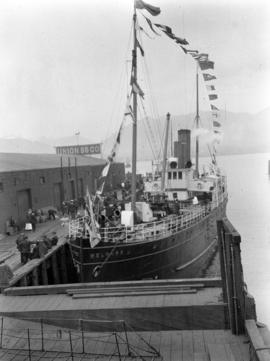 [The "Melmore" at the Union Steam Ship Company dock]