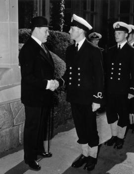 Inspection of the Royal Canadian Navy by Lt. Gov. E.W. Hamber