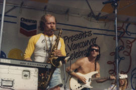 Band performing on Chevron Stage