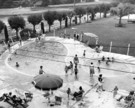 [View of swimming and wading pools at Bowen Island Inn]