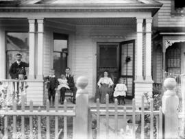 Family on porch