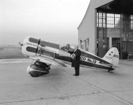 Captain [Frank M.] Hawks leaving Vancouver airport for Los Angeles