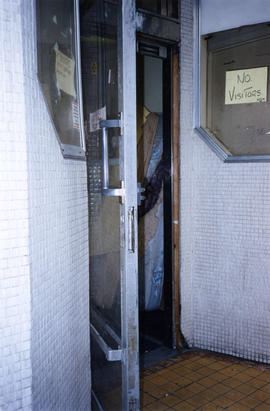 Balmoral Hotel doorway at 159 East Hastings Street