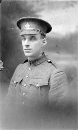 [Head and shoulders portrait of an unidentified man in military uniform]