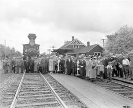 Special train carrying pioneer[s] and citizens of Vancouver at Coquitlam ready for departure for ...