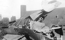 [Hydro plane crash into roof of house at 755 Bute Street]