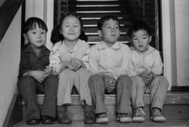 Children at Yu Shan Society, unit block East Pender Street