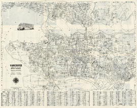 Street map of Greater Vancouver showing distances from Bekins building