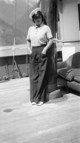 Nan Graham aboard the Vencedor