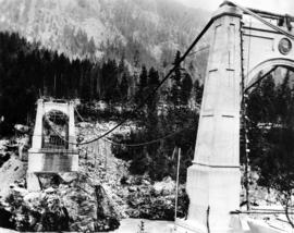 [Fraser River bridge under construction]