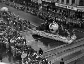 B.C. Telephone Co. float in 1950 P.N.E. Opening Day Parade