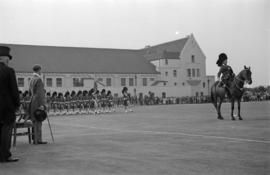 Seaforth Highlanders marching in front of John Buchan (Lord Tweedsmuir) at the opening of the Sea...