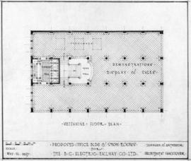 Proposed office bldg & show rooms for the B.C. Electric Railway Co. Ltd. : mezzanine floor plan