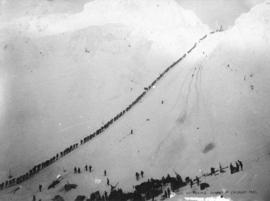 Packer Ascending Summit of Chilkoot Pass