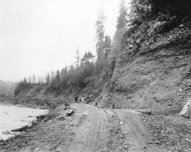 [Clearing the road after the Seymour Creek washout]