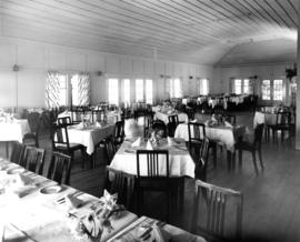 [Dining room at the Bowen Island Resort]