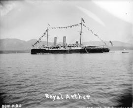 [H.M.S.] Royal Arthur [in Burrard Inlet]