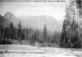 [Remains of first Capilano Creek Dam]