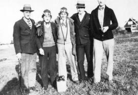 [Pilots at the airfield at Lansdowne Park on Lulu Island]