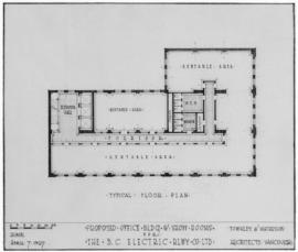 Proposed office bldg. & show rooms for the B.C. Electric Rlwy Co. Ltd. : typical floor plan