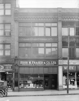 [Hugh M. Fraser and Co. Ltd. Insurance and Financial Service office at 132 West Hastings Street]