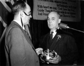 Capt. M. C. Robinson (Vancouver Rotary Club President) and Orson Banfield