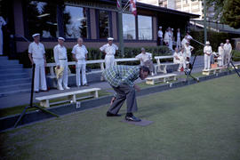 Michael Francis at lawn bowling tournament