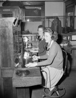 [Telephone switchboard operators at the Mission Telephone Co.]