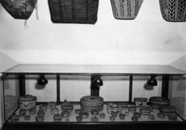 Basketry exhibit in Lipsett Indian Museum