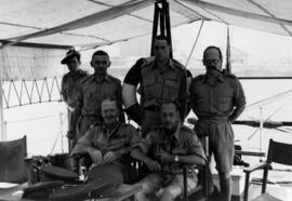 Canadian Liaison Mission to Japan, group portrait in a tent