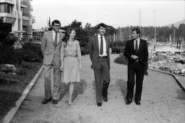 Michael Francis and Australian delegates outside of Westin Bayshore Hotel