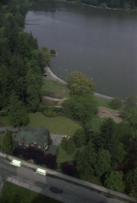 [Aerial view of Lost Lagoon, 1 of 2]