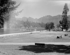 [Playing field near dock on Bowen Island]