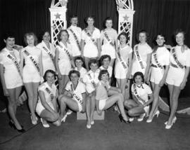 Group photograph of Miss P.N.E. 1954 contestants