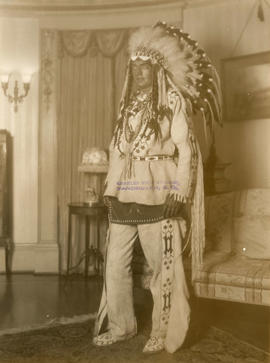 An unidentified man in a costume