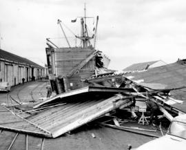 [Damage to the Evans, Colman and Evans Wharf by the "Pardo"]