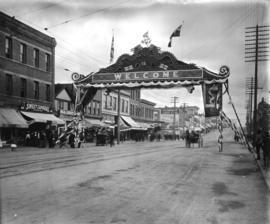 Chinese arch on Hastings Street for the visit of the Duke of Connaught