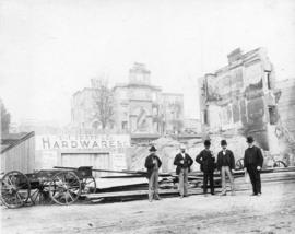 [T.J. Trapp and Company Hardware on Front Street after the fire]