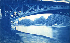 [View of river under bridge]