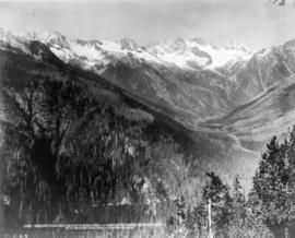 Rogers Pass and Hermit Range from Observation Point, Glacier, B.C.