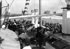 [S.S. "Lady Alexandra" passenger seating upper deck, stern]